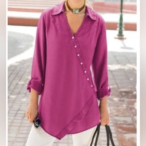 XL Soft Surroundings Asymmetrical Wrap Tunic